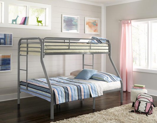 SILVER TWIN/FULL BUNKBED
