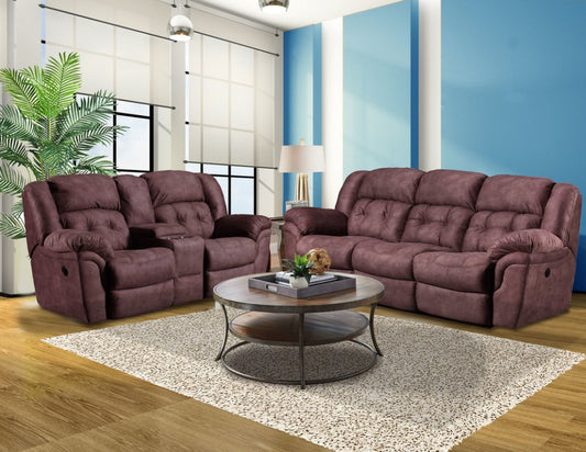Washington Choco Reclining Sofa and Loveseat