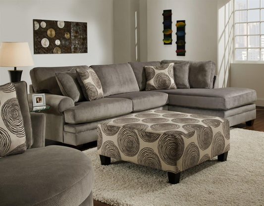 Grey Smoke 2pc Sectional