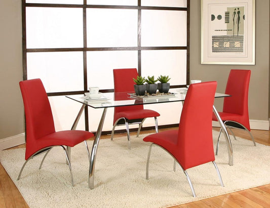 MENSA BLK TBL RED CHS 5 P SET