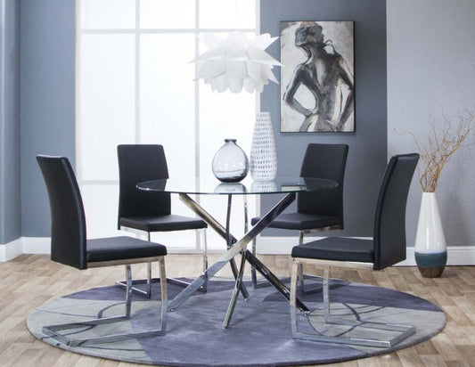 BRAVO/SARAH BLK CHRS 5PC SET