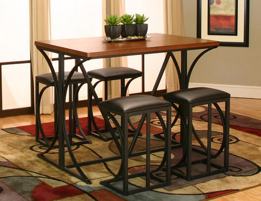 CONNER 5PC OAK VENEER PUB SET