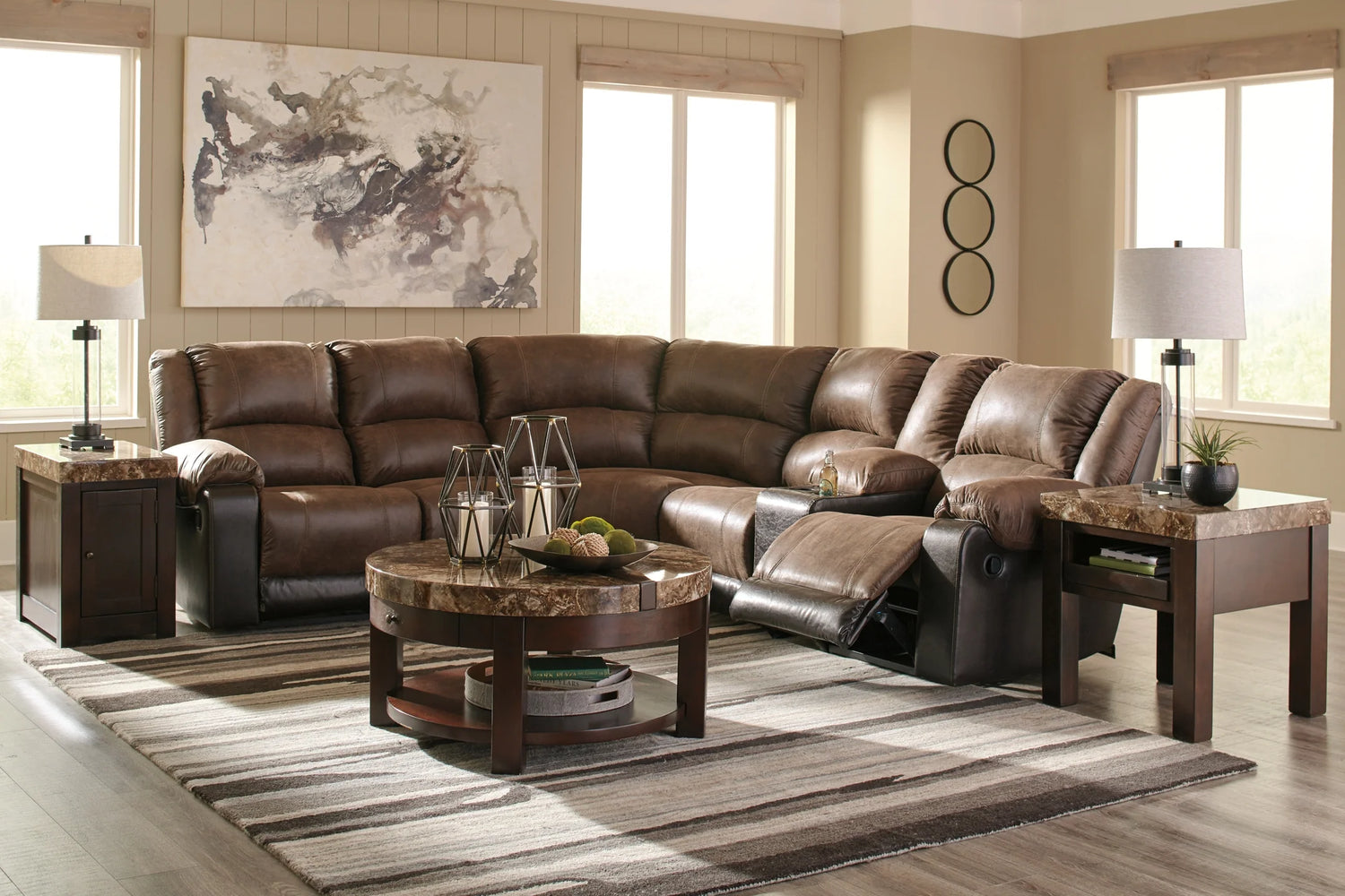 Reclining Sectionals> Manual Reclining