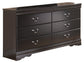 Huey Vineyard Six Drawer Dresser