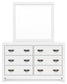 Binterglen Queen Panel Bed with Mirrored Dresser