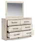 Lawroy Twin Panel Bed with Mirrored Dresser