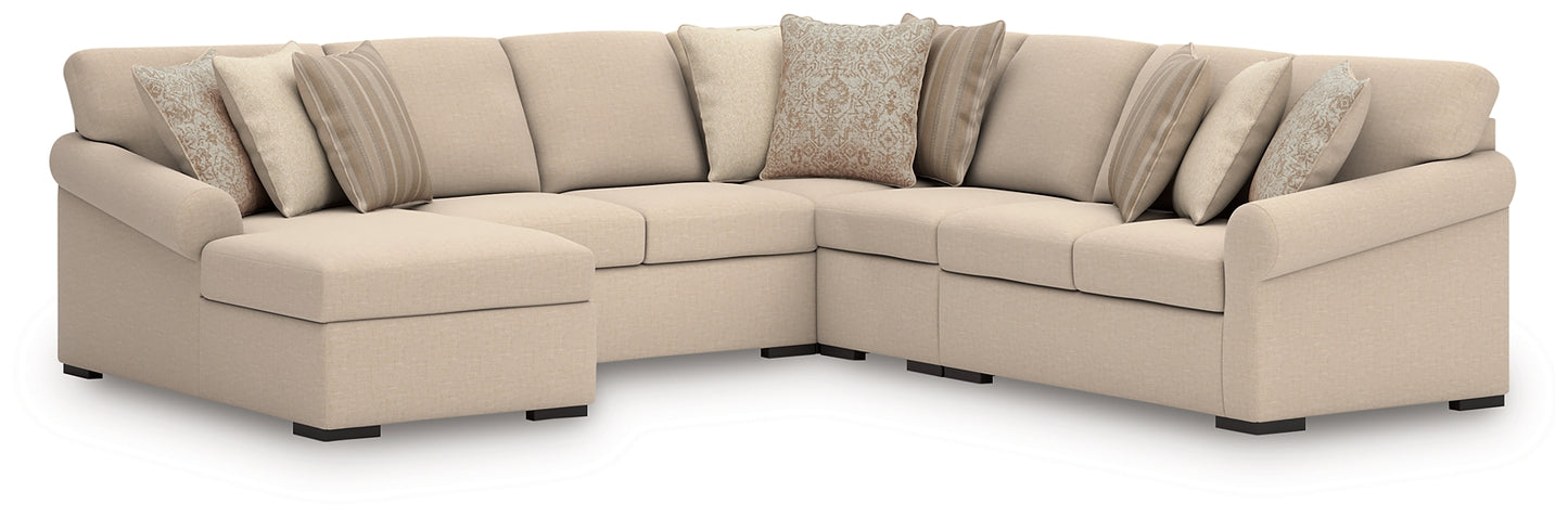 LadyMae 5-Piece Sectional with Chaise