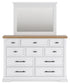 Ashbryn Queen Panel Storage Bed with Mirrored Dresser, Chest and Nightstand