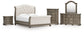 Ardenfield California King Upholstered Sleigh Bed with Mirrored Dresser, Chest and Nightstand