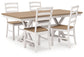 Purlaney Dining Table and 4 Chairs