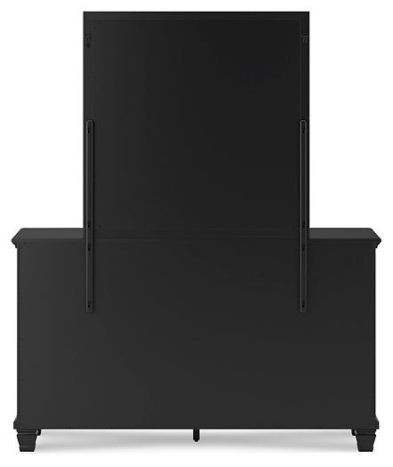 Lanolee Full Panel Storage Bed, Dresser, Mirror and Nightstand