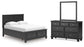 Lanolee Queen Panel Storage Bed, Dresser and Mirror