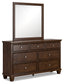 Danabrin Twin Panel Storage Bed, Dresser and Mirror