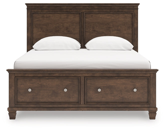 Danabrin Queen Panel Storage Bed, Dresser, Mirror and Nightstand
