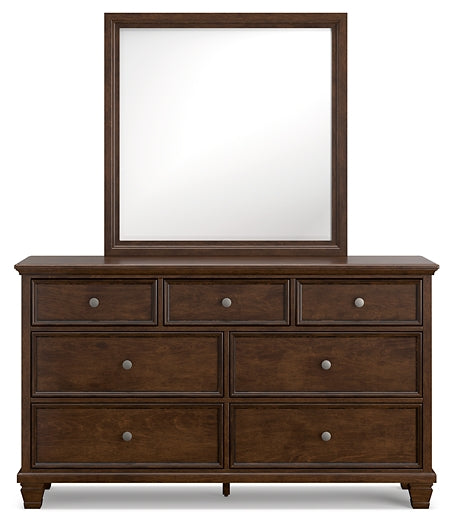 Danabrin King Panel Storage Bed, Dresser and Mirror