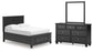 Lanolee Full Panel Storage Bed, Dresser and Mirror