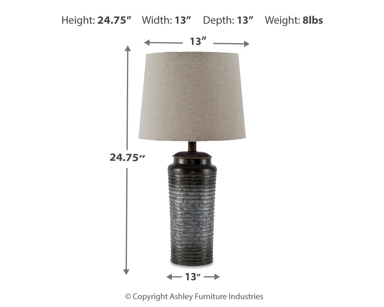 Norbert Metal Table Lamp (2/CN)