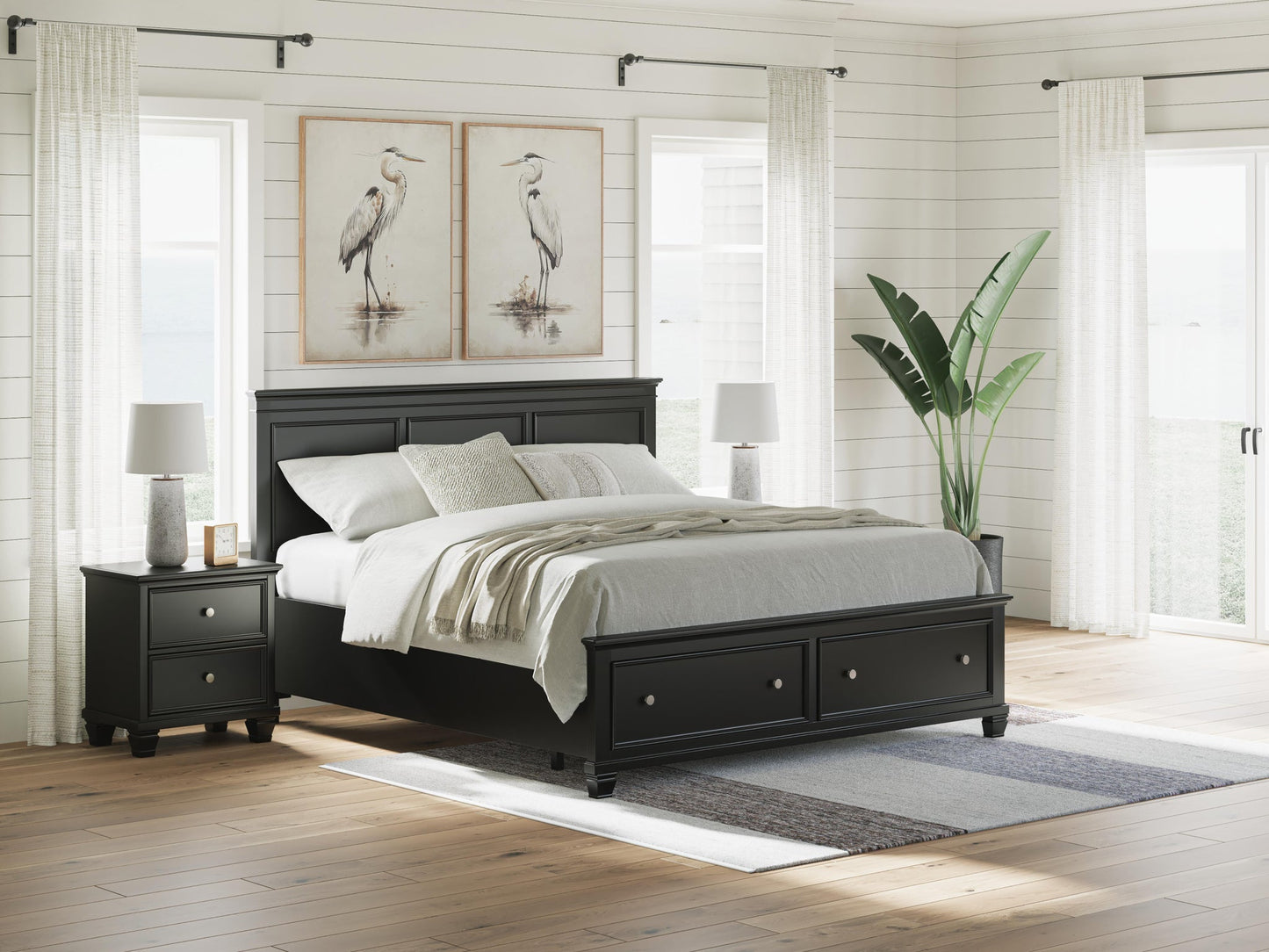 Lanolee King Panel Storage Bed