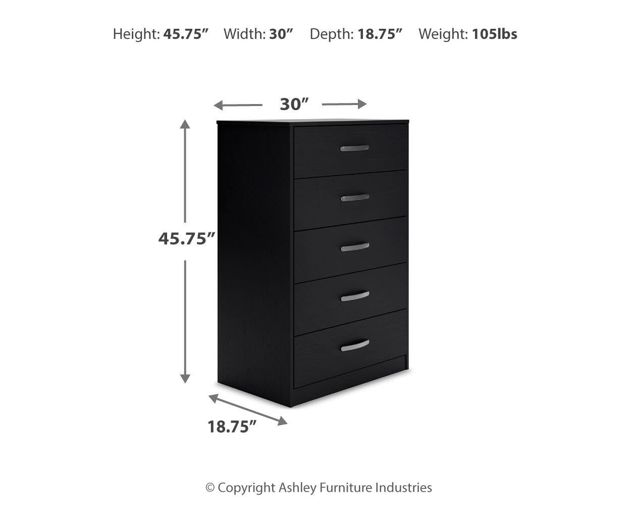 Finch Five Drawer Chest