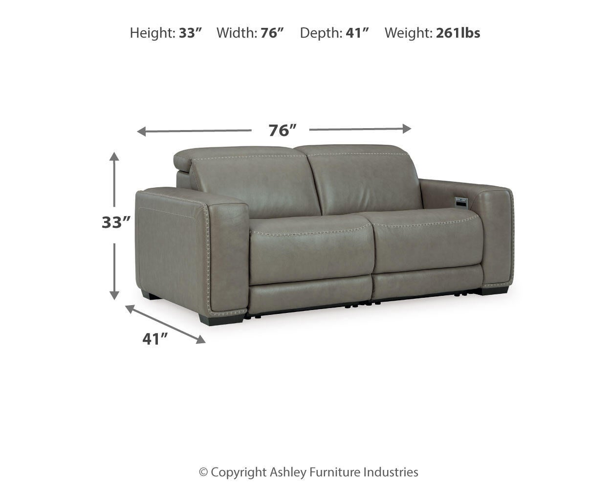 Correze 2-Piece Power Reclining Sectional