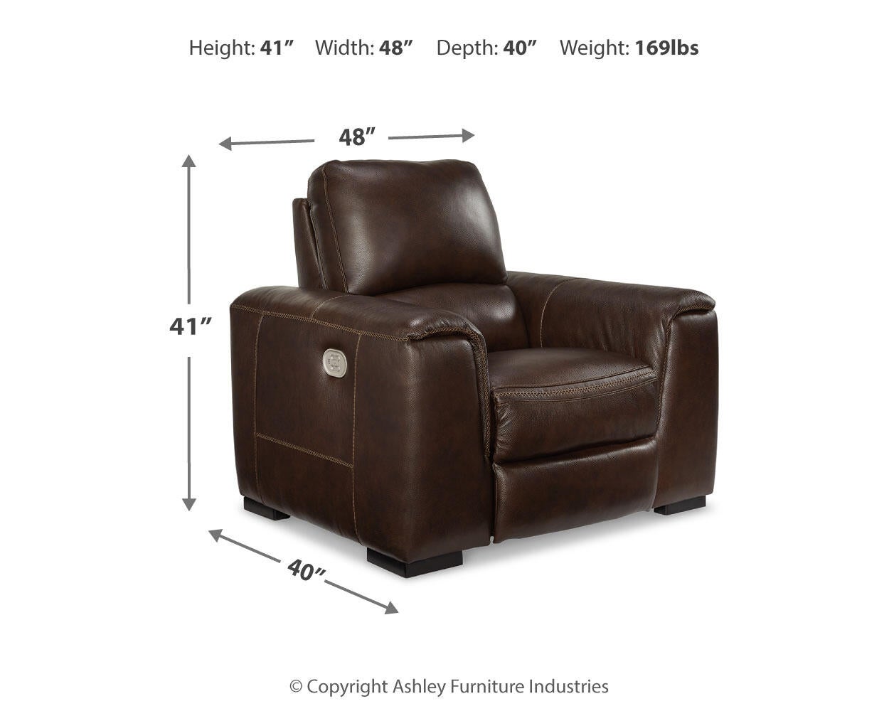 Alessandro PWR Recliner/ADJ Headrest