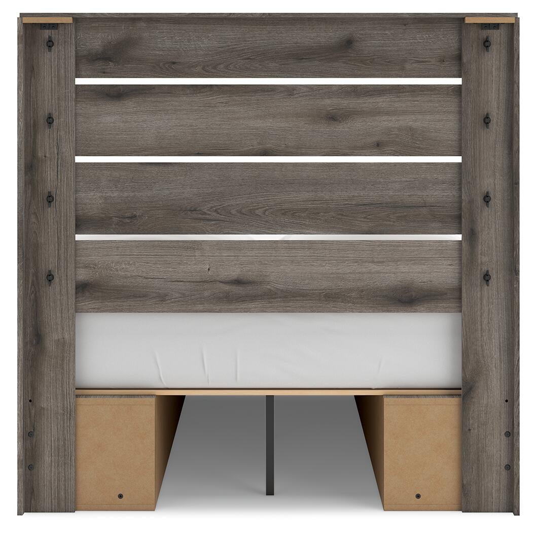 Urbanoore Full Panel Bed with Storage, Dresser, Mirror and Nightstand
