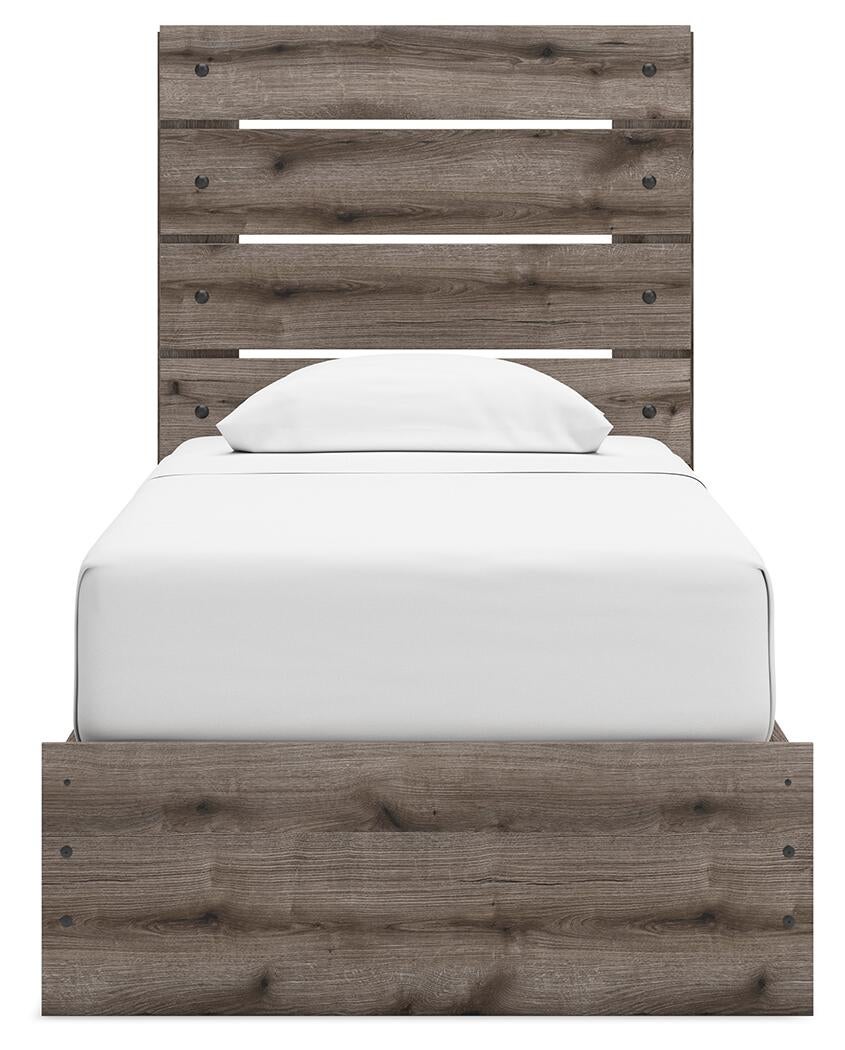 Urbanoore Twin Panel Bed with Storage, Dresser and Mirror