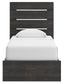 Delmorta Twin Panel Bed with Storage, Dresser, Mirror, Chest and Nightstand