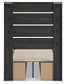 Delmorta Twin Panel Bed with Storage, Dresser and Mirror