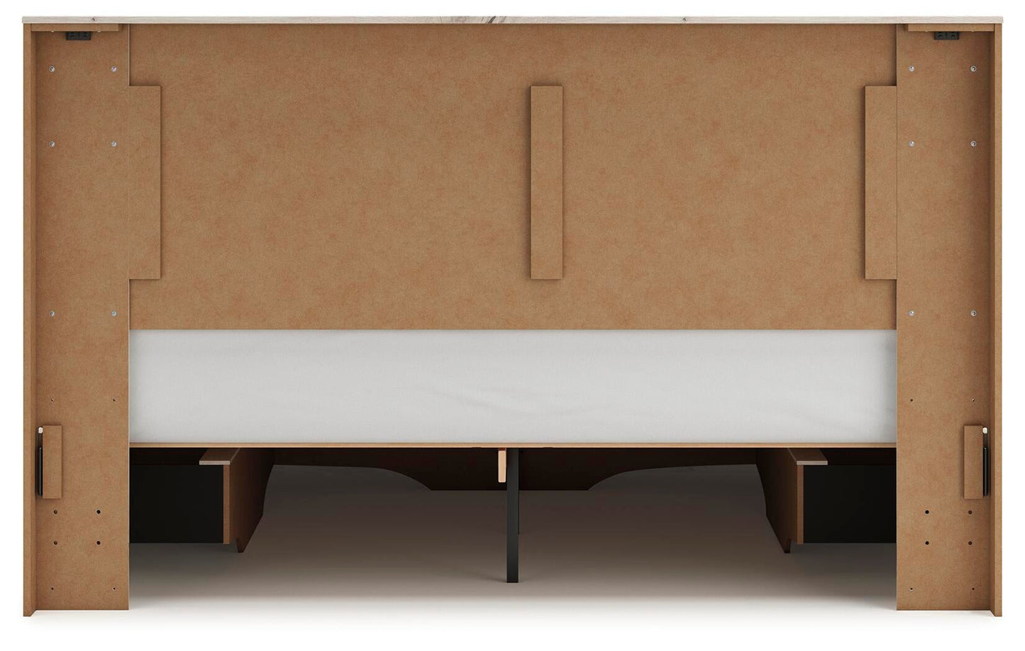 Lawroy King Panel Storage Bed, Dresser, Mirror and Nightstand
