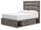 Urbanoore Full Panel Bed with Storage, Dresser and Mirror