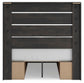 Delmorta Full Panel Bed with Storage, Dresser, Mirror, Chest and Nightstand