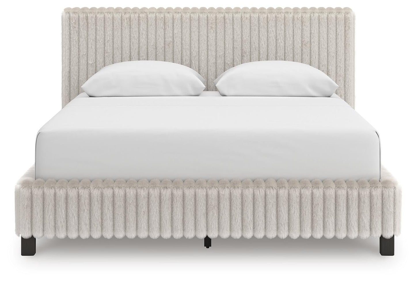 Birmonton Queen Upholstered Bed, Dresser and Mirror