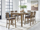 Broxtyn Counter Height Dining Table and 6 Barstools