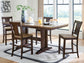 Anixburg Counter Height Dining Table and 4 Barstools