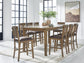 Broxtyn Counter Height Dining Table and 8 Barstools