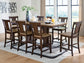 Anixburg Counter Height Dining Table and 8 Barstools