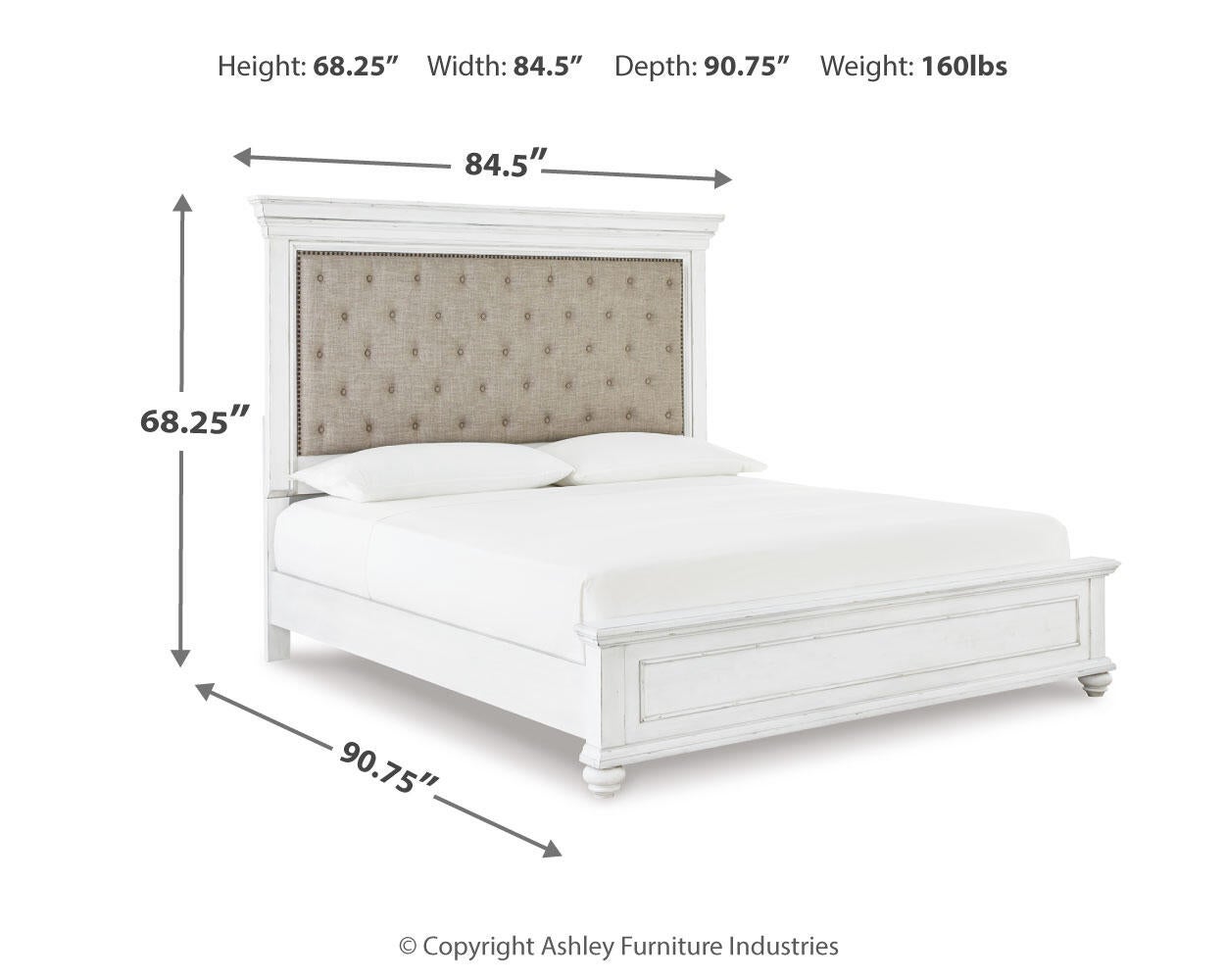 Kanwyn Queen Panel Bed, Dresser and Mirror