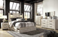 Cambeck Queen Panel Bed with 4 Storage Drawers with Mirrored Dresser, Chest and Nightstand
