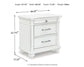 Kanwyn King Panel Bed with Storage with Mirrored Dresser, Chest and Nightstand