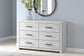 Cayboni Full Panel Bed with Mirrored Dresser