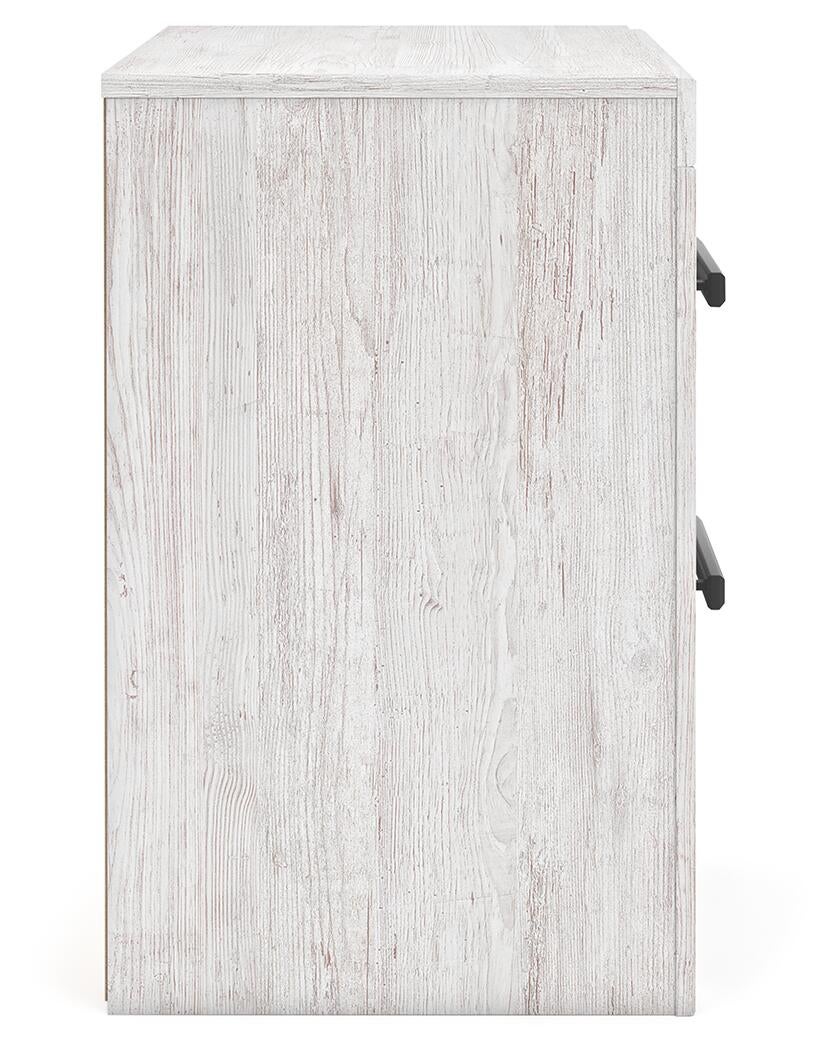 Cayboni Full Panel Bed with Mirrored Dresser