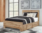 Hyanna Queen Panel Bed with 2 Side Storage, Dresser, Mirror, Chest and Nightstand