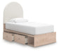 Arloster Twin Upholstered Panel Bed with Storage