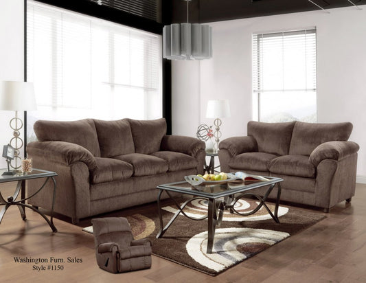 Kelly Choco Sofa and Loveseat