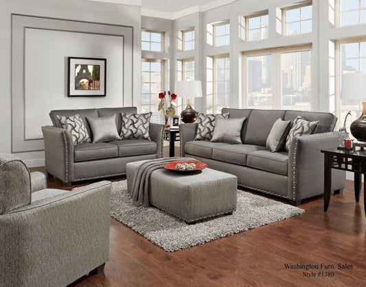 Technique Charcoal Sofa and Loveseat