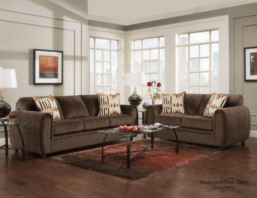 Tahoe Chocolate Sofa and Loveseat