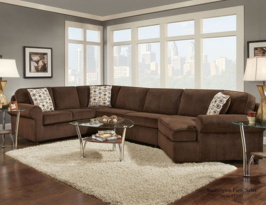Dynasty Chocolate 3pc Sectional