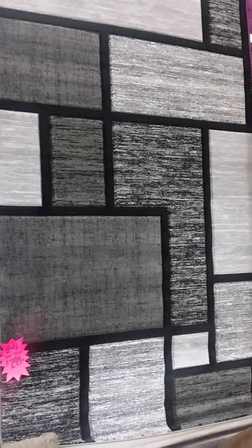 Mia Collection Pewter/Black Sofa and Loveseat