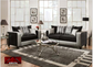 4120 Delta Silver and Black Living Room Group